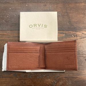 Orvis American Bison Thinfold Leather Wallet